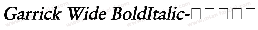 Garrick Wide BoldItalic字体转换